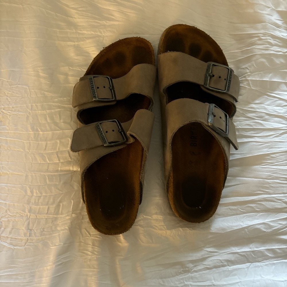 Brown Double Strap Sandals